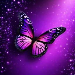 Glitter background - purple glitter butterfly wallpaper  