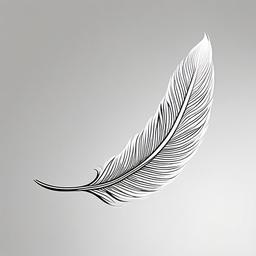 Dove Feather Tattoo - Feather design with a dove connection.  simple vector tattoo,minimalist,white background