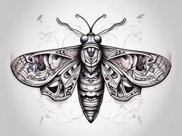 moth tattoo  ,tattoo design, white background