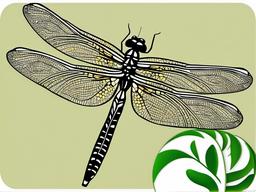 Dragonfly clipart - dragonfly resting on a leaf  clipart