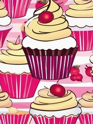 Cupcake clipart - cupcake on a dessert table  