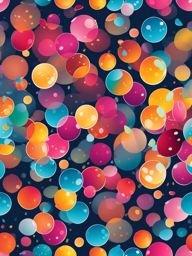 rain clipart - raindrops that transform into colorful bursts of confetti, celebrating life's little joys 