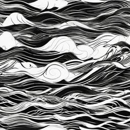 drawing of waves splashing  minimal rough sketch scribbles,doodles,black and white