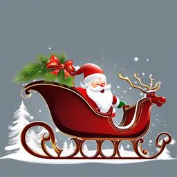 Christmas Background Wallpaper - santa sleigh transparent background  