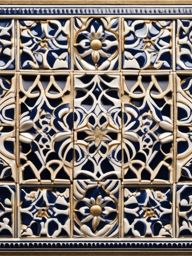 Porcelain Moroccan tile motif top view, product photoshoot realistic background, hyper detail, high resolution