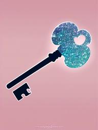 Key clipart - key with sparkles  clipart