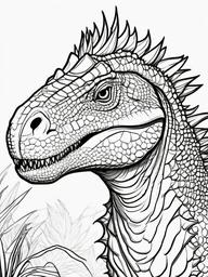 Kentrosaurus Coloring Pages - Small Spiked Dinosaur  black outline printable coloring page