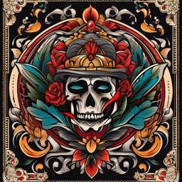 traditional chicano tattoos  simple vector color tattoo