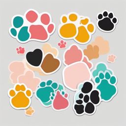 Cat paw sticker, Playful , sticker vector art, minimalist design