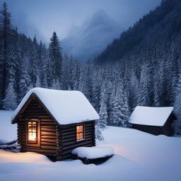 Snow Background Wallpaper - snowy cabin background  