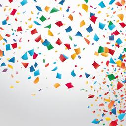 Confetti being thrown in the air clipart.  vector style illustration, white background