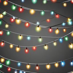 Christmas Lights clipart - Christmas lights with snowflakes  