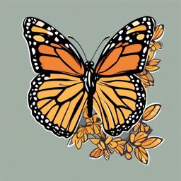 Monarch Butterfly clipart - Iconic butterfly species migrating in swarms, ,color clipart vector style