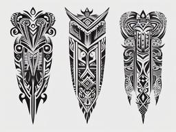 maori tattoo tribal  simple color tattoo,minimalist,white background