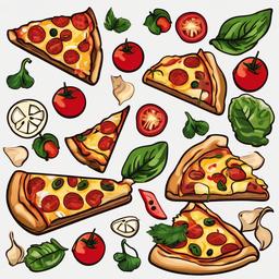 Pizza clipart - pizza slice with toppings  