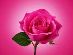 Pink Background Flower-Pink with a realistic single rose in the center  background wallpaper