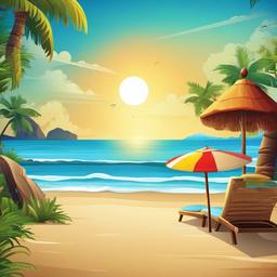 Beach Background Wallpaper - beach cartoon background hd  