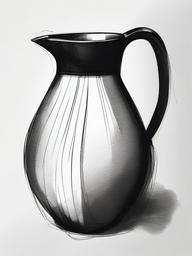 sketch of jug  minimal rough sketch scribbles,doodles,black and white