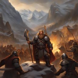 garrick stonefist, a dwarven fighter, is defending a mountain pass against a relentless goblin horde. 