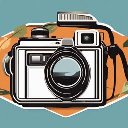 Film camera sticker- Capturing moments, , sticker vector art, minimalist design