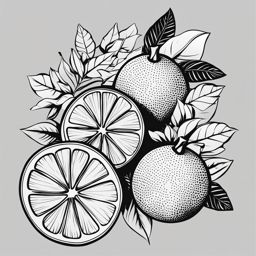 orange clipart black and white 