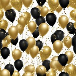 Party Background Wallpaper - gold and black balloons background  