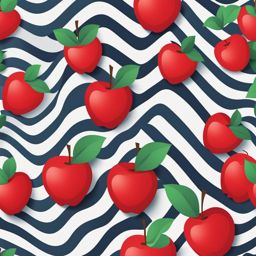 apple clipart on a picnic blanket - highlighting its iconic shape. 