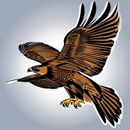 Falcon Clipart in Flight,Swift falcon gracefully soaring through the open skies, a representation of keen vision and speed. 