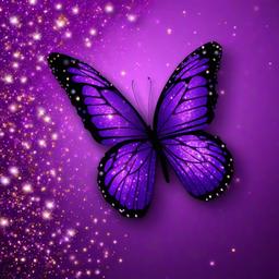Purple Background Wallpaper - purple glitter butterfly wallpaper  