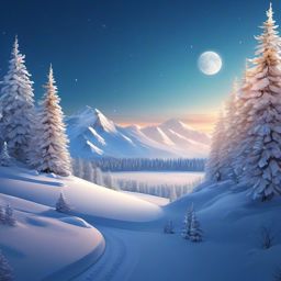 Winter Desktop Wallpaper - Transform your digital workspace with snowy winter scenes that evoke the beauty and serenity of the winter season.  intricate patterns, splash art, wallpaper art