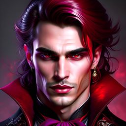 vampire clipart - carmine, a charismatic and alluring vampire lord. 