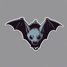 Vampire Bat Sticker - A bat hanging upside down, ,vector color sticker art,minimal