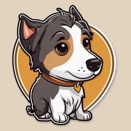 Dog cartoon - loyal, friendly farm guardian  cartoon sticker style