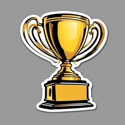 Trophy Emoji Sticker - Achieving success, , sticker vector art, minimalist design