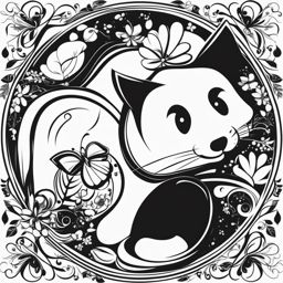 cute clipart black and white 