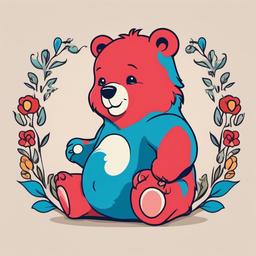 small care bear tattoo  simple vector color tattoo