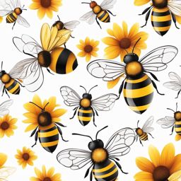 bee clipart transparent background - buzzing with vibrant life. 