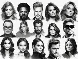 pencil sketches of celebrities  minimal rough sketch scribbles,doodles,black and white