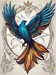 Holy Spirit Tattoo-Divine presence, expressing spiritual connection, guidance, and ethereal beauty.  simple vector color tattoo