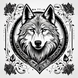 Lone Wolf Tattoo Ideas,creative ideas for a lone wolf-themed tattoo, celebrating independence and self-reliance. , tattoo design, white clean background