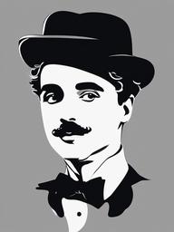 sketch of charlie chaplin  minimal rough sketch scribbles,doodles,black and white