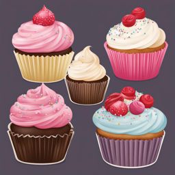 cupcake clipart - frosted and sprinkled with delight. 