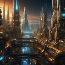 Futuristic City Cool Wallpapers intricate details, patterns, wallpaper photo