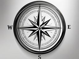 Compass Tattoo with Coordinates - Compass tattoo featuring specific coordinates.  simple vector tattoo,minimalist,white background