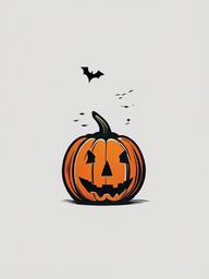 Tiny Halloween Tattoo - Tiny-sized tattoo with a Halloween theme.  simple color tattoo,minimalist,white background