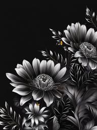 Black Flower Aesthetic Wallpaper  ,mobile iphone background wallpaper