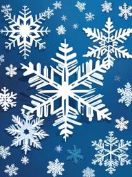 Snowflake clipart - snowflakes creating a winter scene  