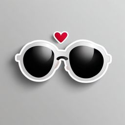 Heart Eyes Emoji Sticker - Love and admiration, , sticker vector art, minimalist design