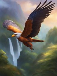 zephyr dawnchaser, an aarakocra druid, is soaring through the sky to protect their elemental homeland. 
