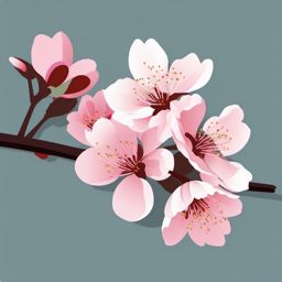 Cherry Blossom Beauty clipart - Appreciating cherry blossoms, ,vector color clipart,minimal